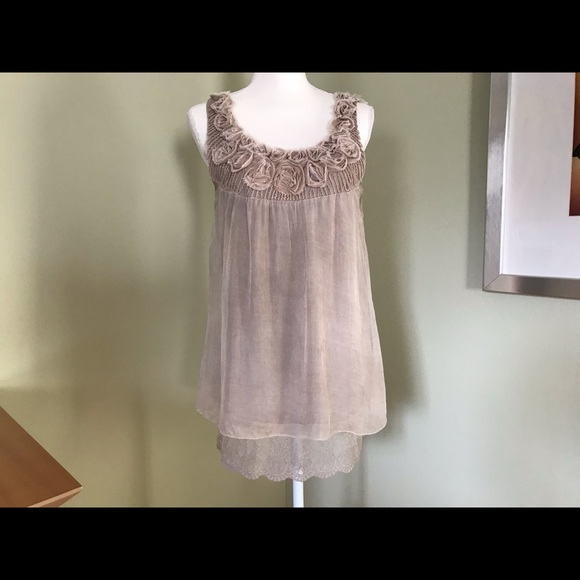 Tops - Women’s Layered  100% Silk Top, M